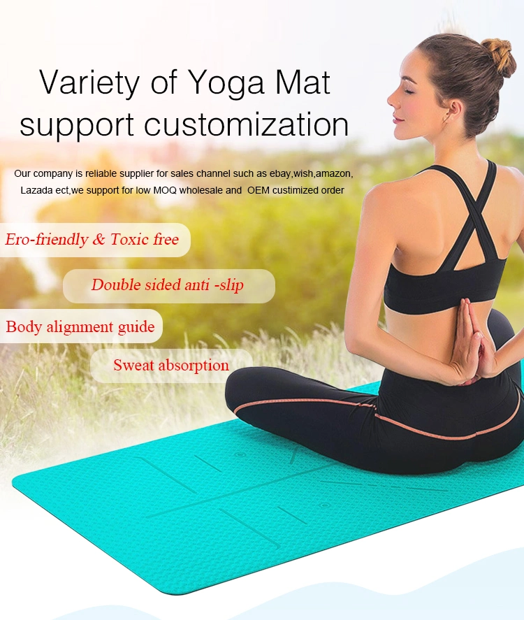 Yugland Eco Friendly 5mm Comfort Foam TPE Suede Yoga Mat